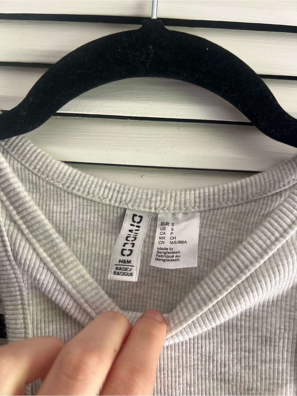 Light Grey Ribbed Racerback Tank Top - Picture 3 of 3